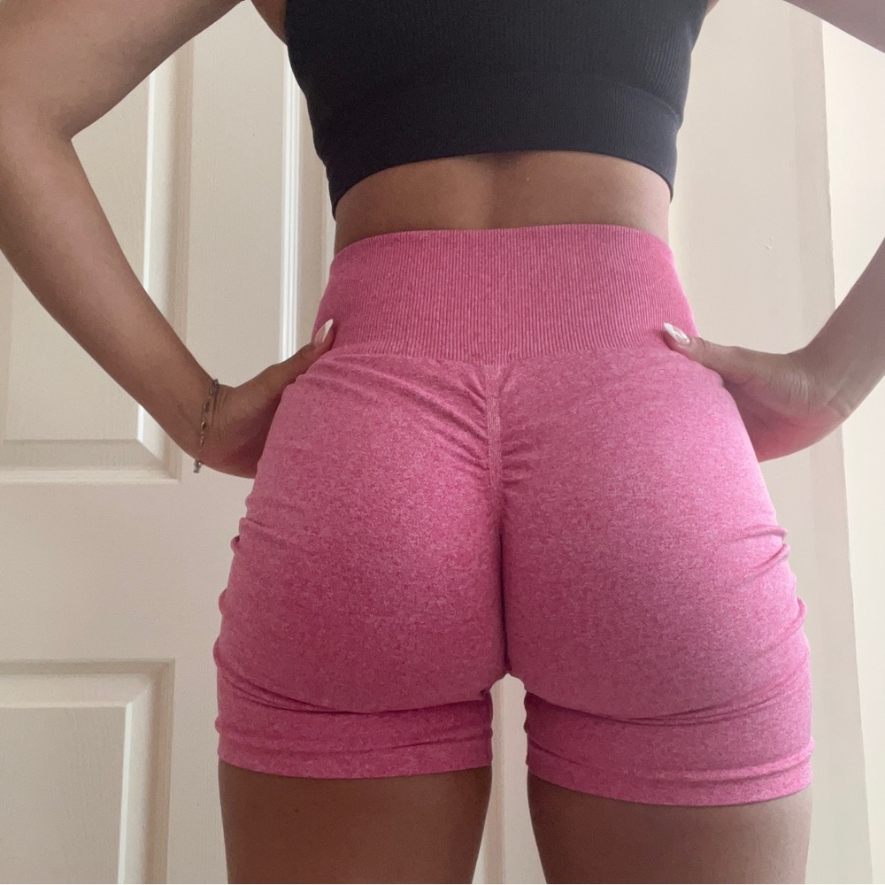 Pink biker shorts